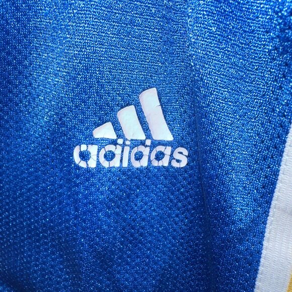 Adidas Vintage UCLA Blue Basketball Shorts with Yellow and White Accents - Picture 3 of 6